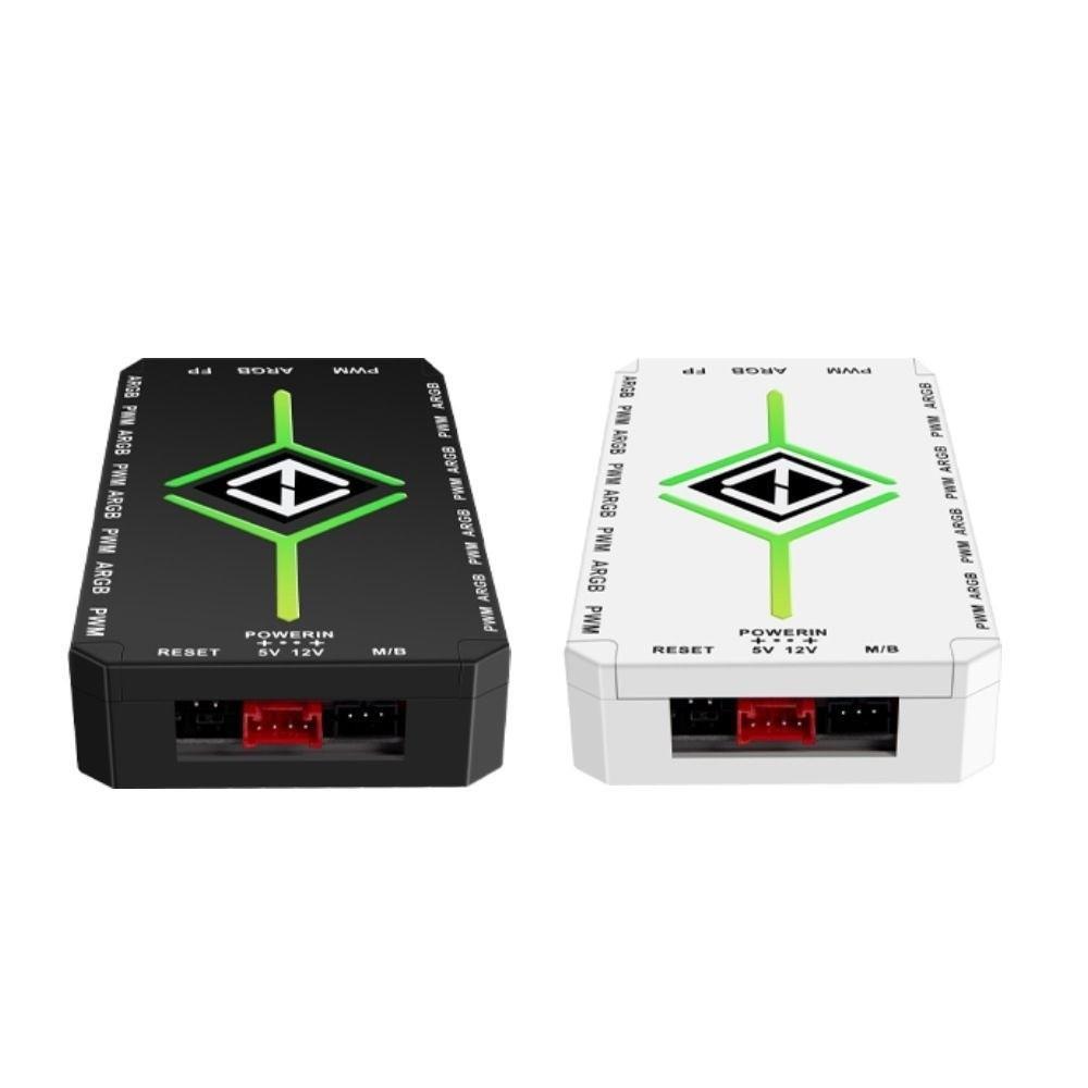 Fan Hub Magnetic PWM Fan Hub 5V 3 Pin SATA Power Supply PC Cooling Fan Hub ARGB Controller 1To9 Port ARGB Fan Hub PC Cooling