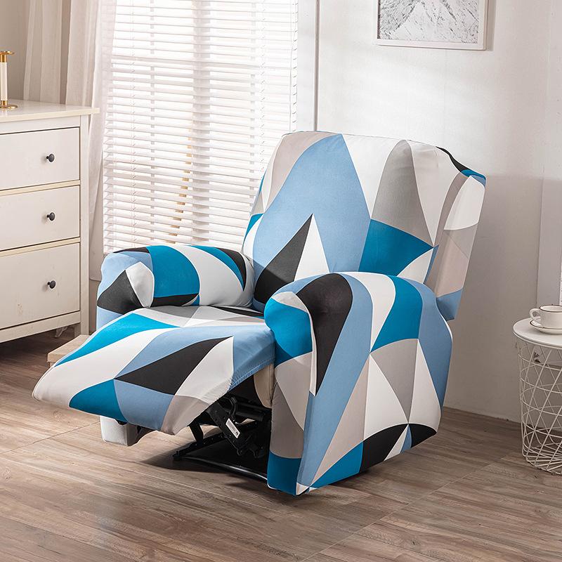 4 шт./набор Чехлы на диван-реклайнер из молочного шелка стрейч с принтом Эластичные чехлы на кресло для мебели в гостиной