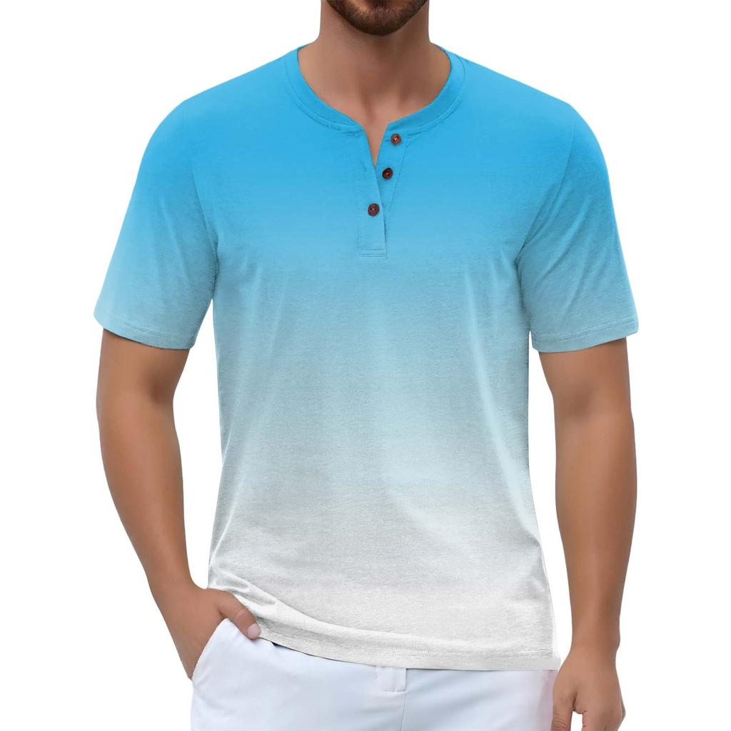 Мужская мода принтованный короткий рукав топы футболка