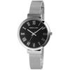 Montre Femme - EXCELLANC - Excellanc 34 Mm - Cadran Noir - Bracelet Maille Milanaise Acier Inox - Mouvement Quartz Japan PC21
