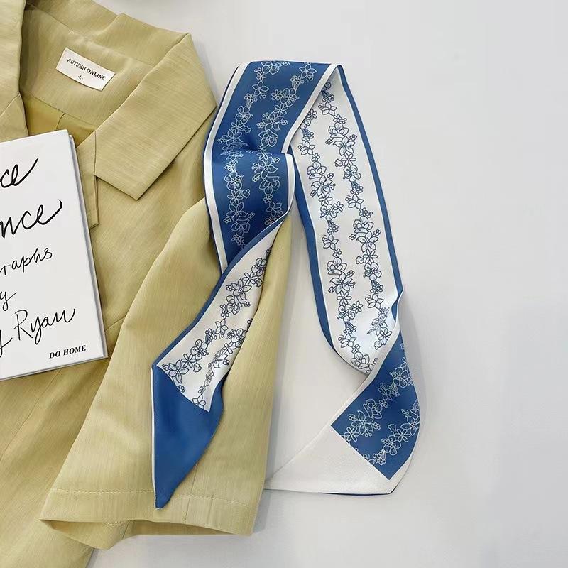 Шелковый шарф Qiandongge, повязка на голову в стиле ретро, завязанный хвост, бант, лента, повязка на голову, повязка на голову Mori Series