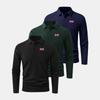 Men's Long-Sleeve Polo 3pcs Set with Excellent Drape,Double-Button Casual Style,Soft,Skin-Friendly Fabric,Moisture-Wicking,Ideal for Work and Travel