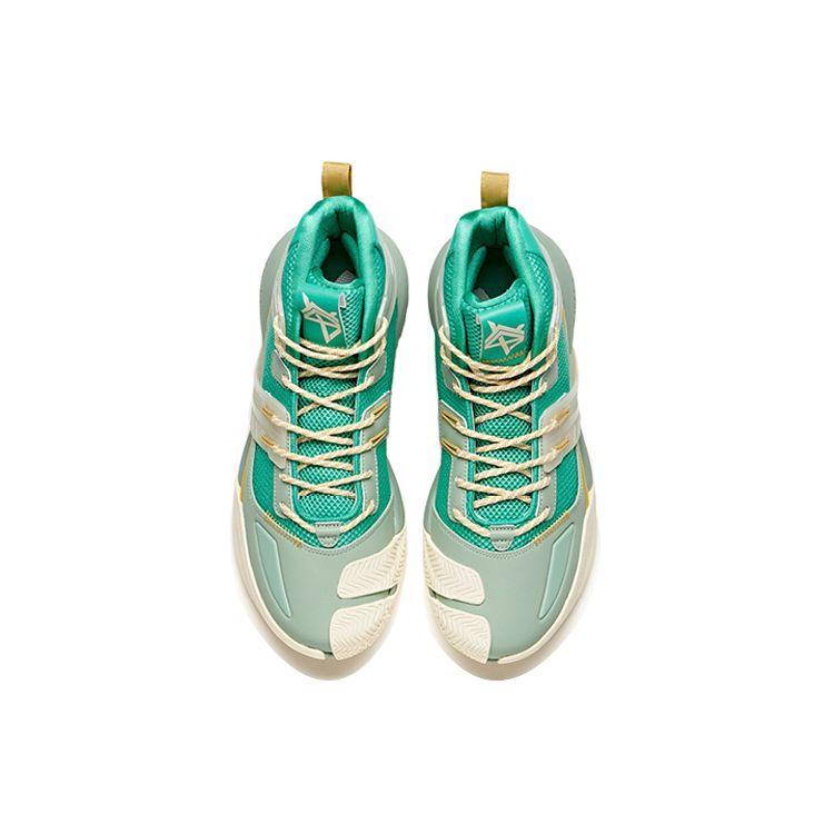 Anta Speed Battle 4 высокие баскетбольные кроссовки мужские зеленые желтые 112041605-5