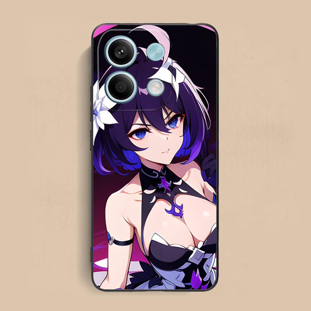 HSR Seele Матовый чехол из ТПУ для мобильного телефона Xiaomi Redmi Note 14 13 12 11 S Pro Plus 4G 5G Цветной печатный чехол