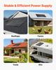 2PCS 400W Monocrystalline Solar Panels, 23% High-Efficiency Mono PV Module with Stable MC4 Output & Aluminum Frame, IP65 Waterproof Solar Panel for