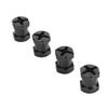 4PCS RC Wheel Hex Spacers 12mm Dia 15mm Length Hex Hub Extenssion with Metal Locking Lug Nut and Lock Pins for RC Cars