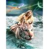 Cross Stitch Kit DIY Diamond Embroidery Beauty and Tiger Diamond Painting Mosaic Home Decor
