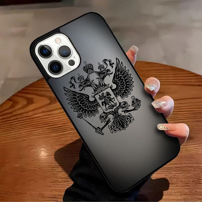Russia Russian Coat Of Arms Phone Case For iPhone 17 Air 16 15 14 13 12 11 Pro Max Max Plus Bumper Case Cover