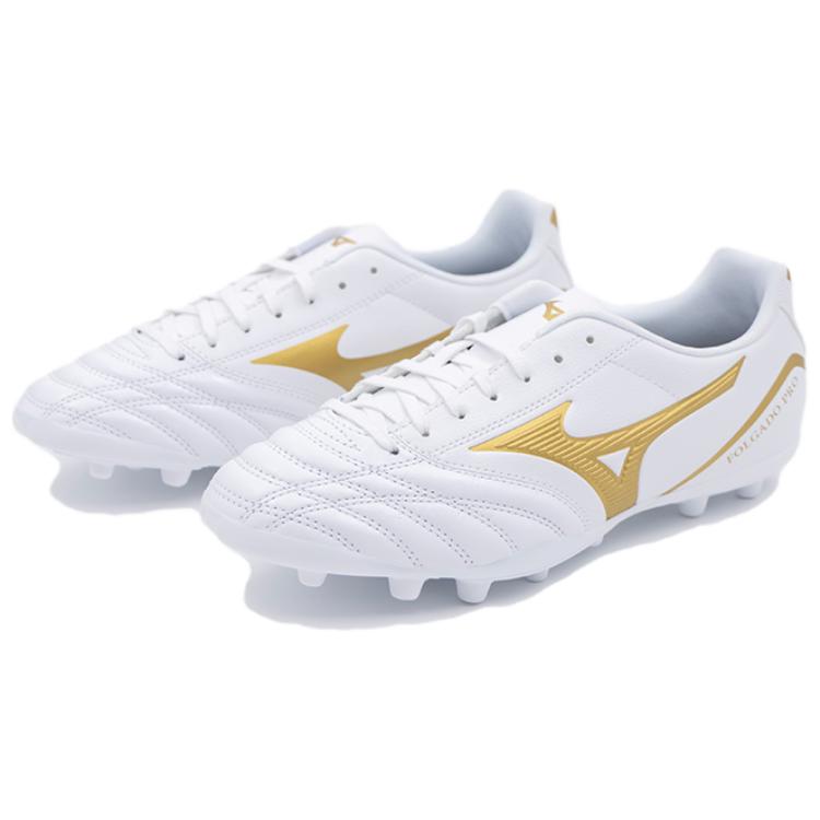Mizuno Pro AS Удобные Универсальные Новые Низкие AG (Резиновые короткие шипы) Прочные Дышащие Футбольные Кроссовки Мужские кроссовки Белый Платиновый P1GA239307