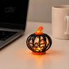 Halloween Pumpkin Lights Lantern, LED Light Up Hollow Ornament, Battery Operated Statue with Warm for Indoor Outdoor Party Decor Creative Holiday