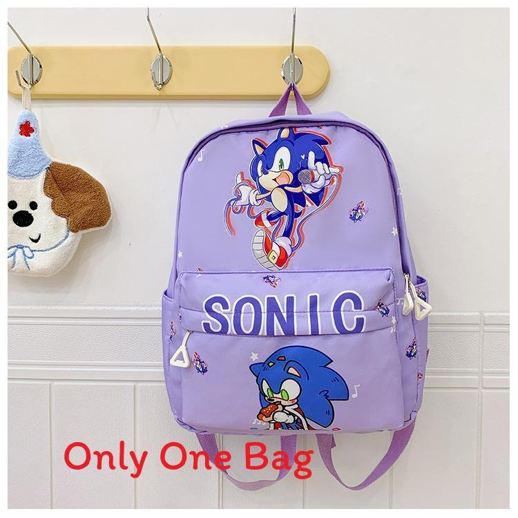 Детский мультяшный рюкзак Sonic из легкого нейлона для использования в детском саду и школе