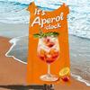 1 шт. Пляжное полотенце Aperol Spritz, Быстросохнущий полиэстер, Легкое, мягкое, для плавания, серфинга и кемпинга, Унисекс, дорожный аксессуар, I