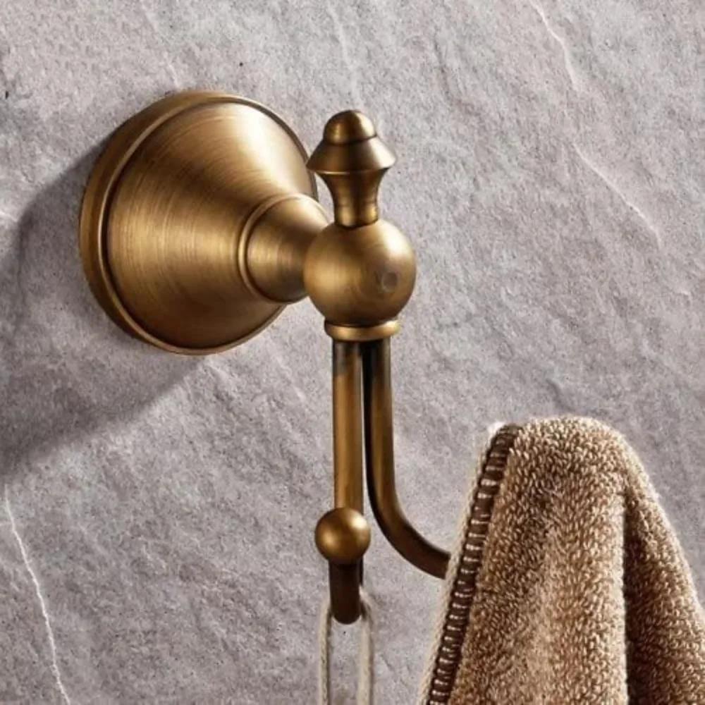 Vintage Towel Hook Bronze Wall Mounted Cloth Hat Hanger Hooks Bathroom Accessories Wall Hooks Bathroom Accessories
