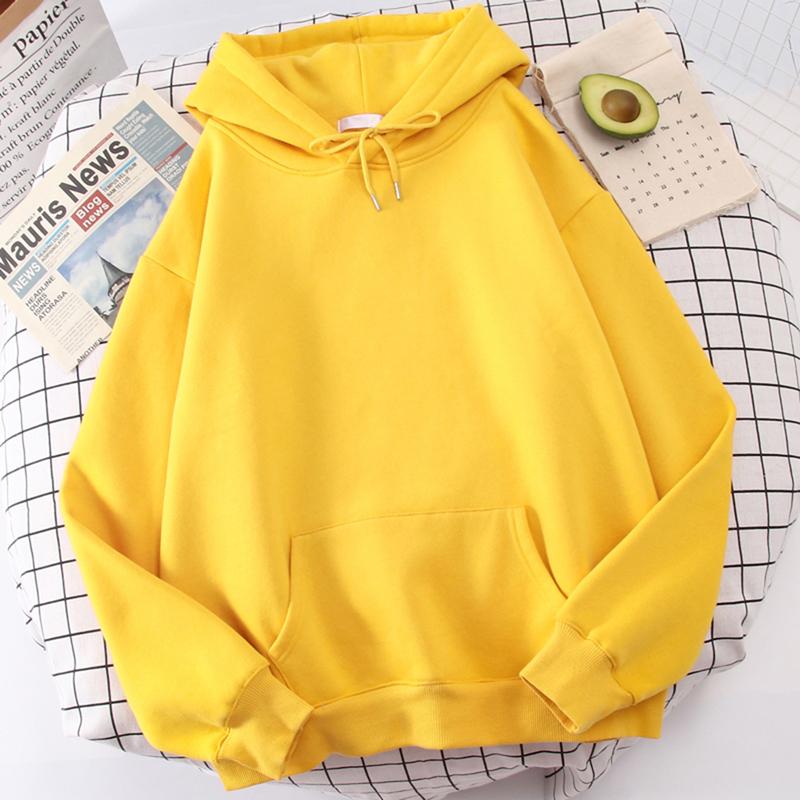 Осенняя повседневная женская однотонная толстовка с капюшоном, удобные эластичные толстовки со свободными карманами, теплая одежда, уличные женские пуловеры