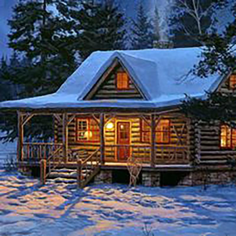 DIY Snow Scenic 5D Diamond Painting Full Round Drill Winter Diamond Embroidery Cross Stitch Mosaic Resin Gift Home Decor