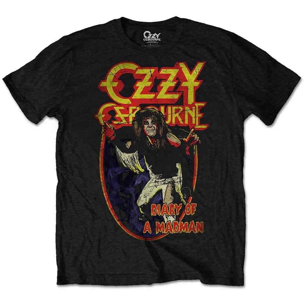Футболка Ozzy Osbourne Diary of a Mad Man Черная Новая Унисекс Футболка - Мужская Летняя Хлопковая Графическая Футболка