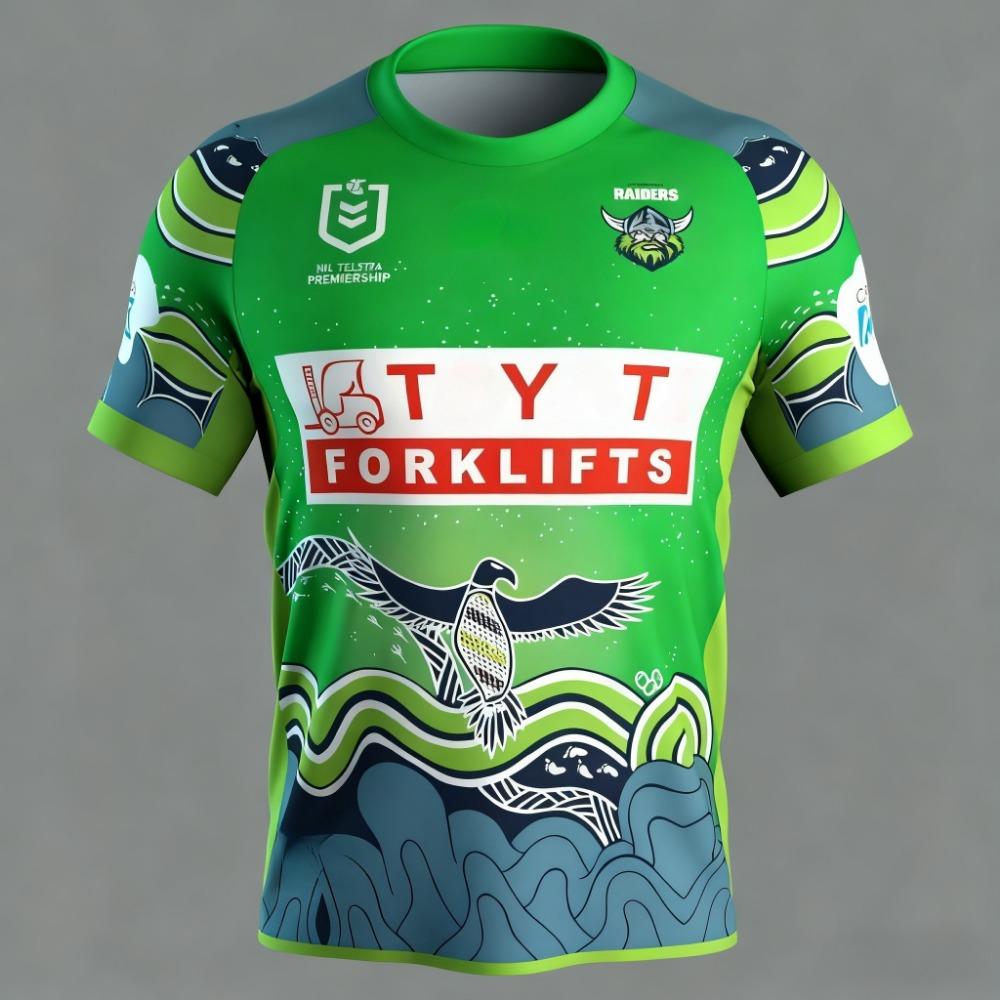 Летняя новая тренировочная регбийная майка Canberra Raiders для мужчин 2026 года и детская спортивная быстросохнущая футболка для мужчин и женщин