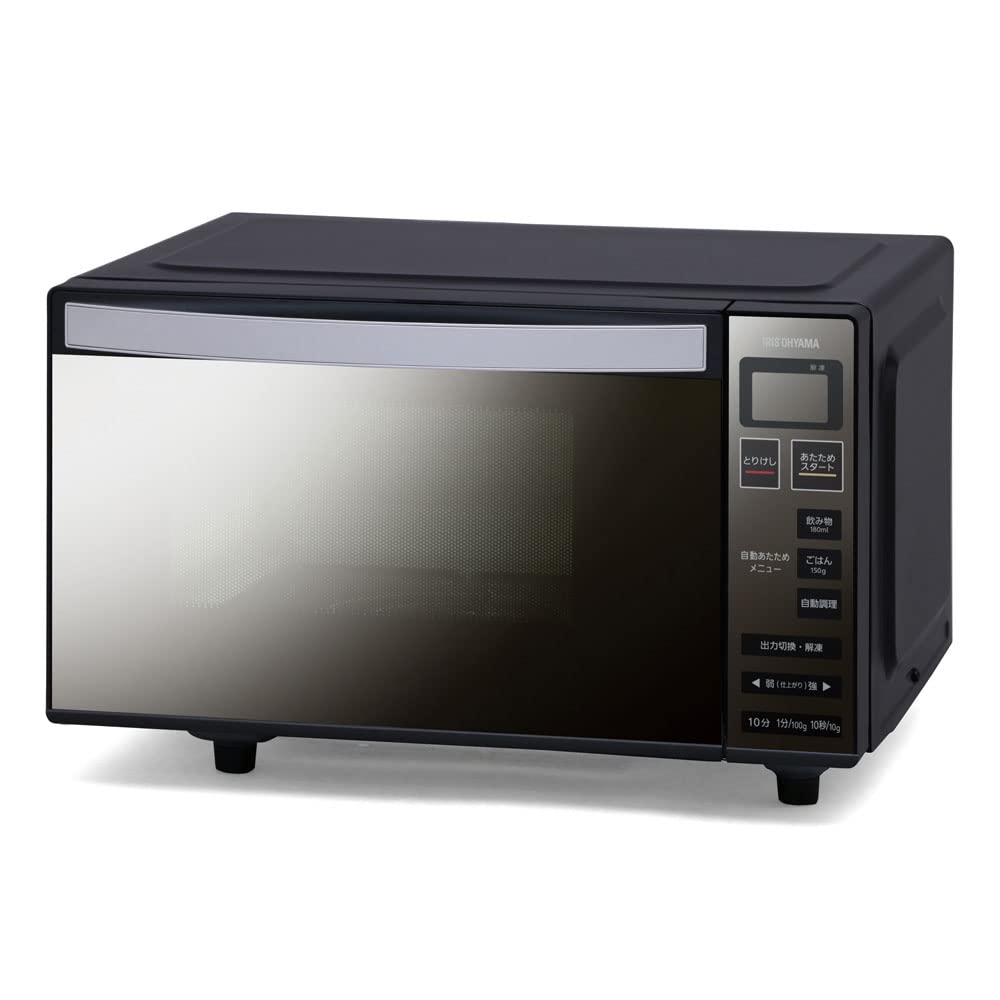 Микроволновая печь Iris Ohyama 18 л, зеркальное стекло, плоский стол, бесплатная доставка по всей стране, совместимая модель 2022 года, черная IMB-FM1805-B