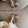 [sheii Su Yinyin] Midsummer Evening Breeze~ A Miu Vacation Woven Flat-bottomed Beach Slippers Women's Sandals Outside