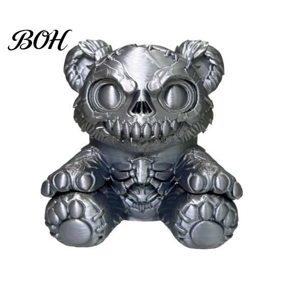 Dark Rebellious Car Decor Creepy Bear Trailer Hitch Cover, 3D Printed Exhaust Cap, Towing Vivid Accessory Ball Cover Dust Cap for Truck SUV, Halloween