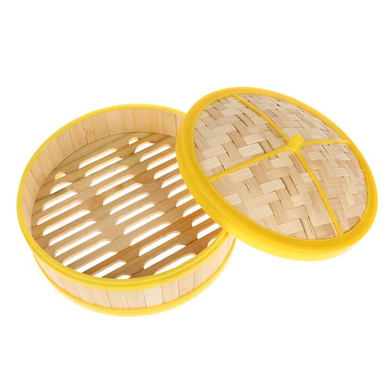1 шт. 5-6,5 дюймов Готовьте липкий рис Приготовление китайской еды Ручная работа Пароварка-корзина с крышкой Бамбуковая кухонная посуда Пароварка для пельменей