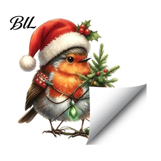 Outdoor Balcony Glass Decorations Christmas Bird Static Window Stickers, PVC Waterproof Decorative Decals Non Adhesive Stickers for Holiday