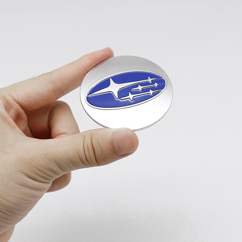 4PCS 60mm Car Wheel Center Covers Hub Caps Emblem for Subaru Models - Fits XV WRC WRX BRZ Forester Tribeca Impreza Legacy Outbac
