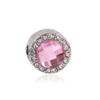Fashion Pink Hope Charm Beads Suitable For Bracelets And Necklaces Romantic Heart Shape Women Jewelry