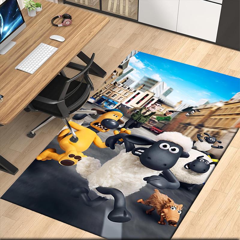 Shaun the Sheep Printed Carpetrugfor Office Chair Living Room Bedroom Kitchen Room Decor Gifts