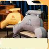 Cute Animal Lumbar Support Pillow Summer Ice Silk Surface Backrest Cushion With Removable Neck Pillow For Bed Sofa Office Chair