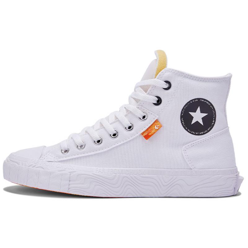 Converse Chuck Taylor All Star Удобные и Легкие Износостойкие Высокие Эспадрильи Унисекс Белые