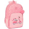 School Backpack - SAFTA - MOOS PASSION - Adaptable To Trolley - Comfortable - Pink