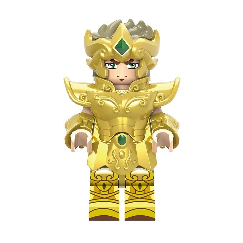 Золотой набор строительных блоков знаков зодиака с 12 подвижными фигурками