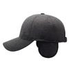 Мужская термозащитная кепка для ушей среднего и пожилого возраста, хлопковая кепка для папы, утепленная кепка, уличное ворсовое толстая бейсболка