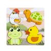 6 Wooden 3D Puzzles, Cartoons, Animals, Fruits, Dinosaurs, Early Education, Cognitive Learning, Puzzles, Hand-Eye Coordination