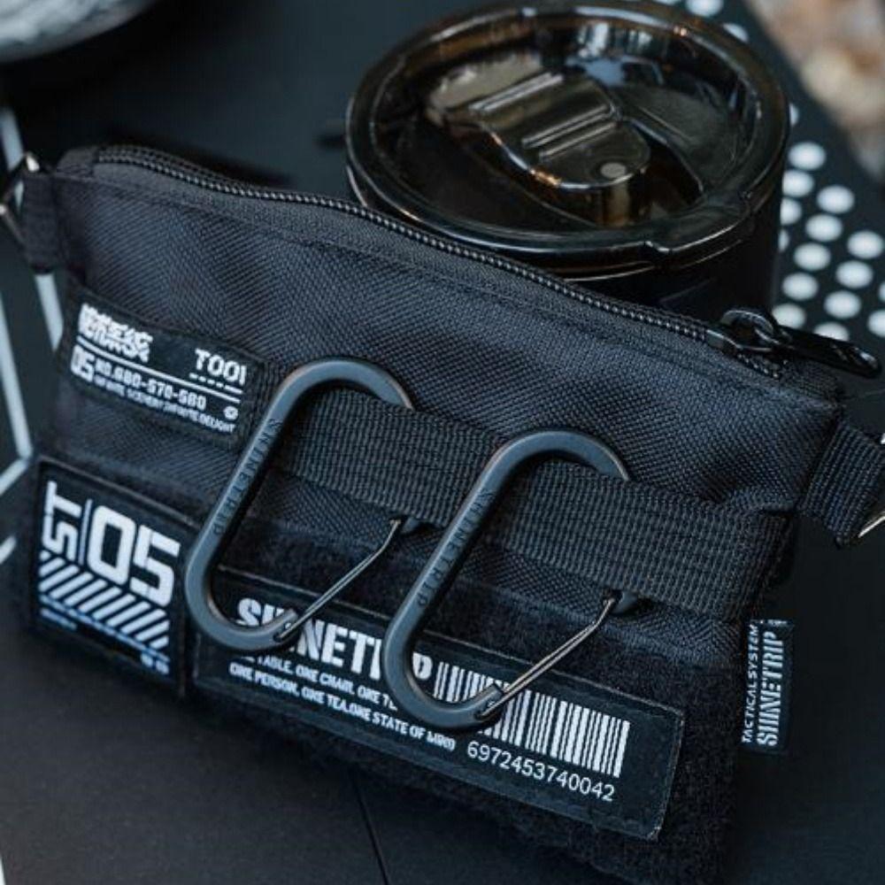 2pcs Black/Grey Spring Snap Hook Safety Small Tool Storage Camping Hiking Fishing Accessories