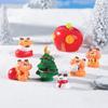 1 шт. Рождественский олень Санта-Клаус Сани Елка Снеговик Фигурка Миниатюрный Кукольный домик Домашний декор Детское украшение ландшафта