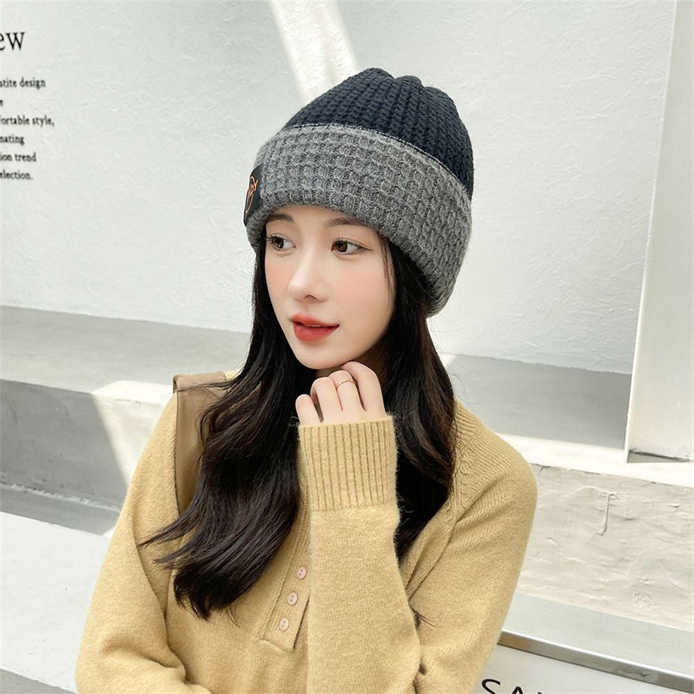 Утепленная вязаная шапка, ветрозащитная шапочка, симпатичная защита ушей для женщин и девочек