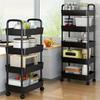 1PC 3-Tier/4-Tier Multi-Functional Storage Rack - Sturdy, Space-Saving, Adjustable Shelving for Bedroom, Kitchen, Home, and Outdoor Camping