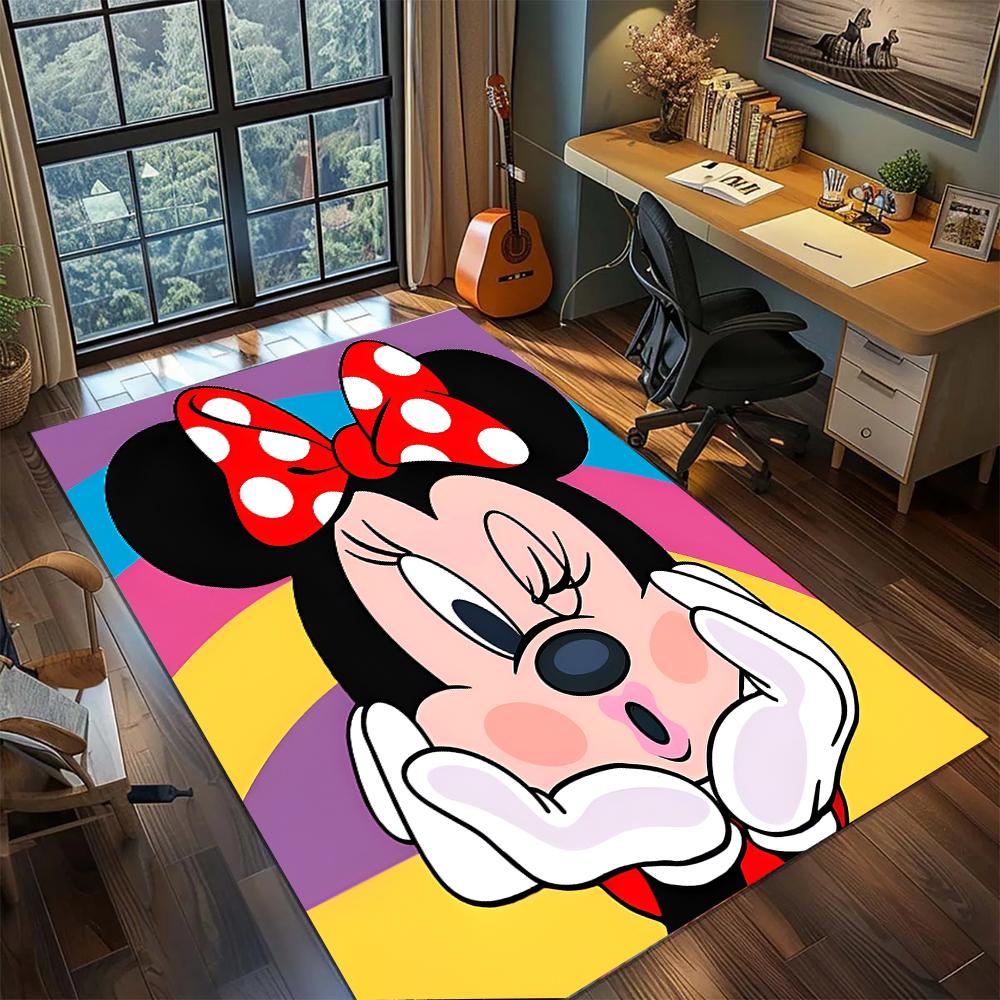 Mickey & Minnie: Dreamy Starry Sky Rug Carpet Large Area Rug Non Slip Washable Floor Mat Gamer Room Bedroom Home Decor
