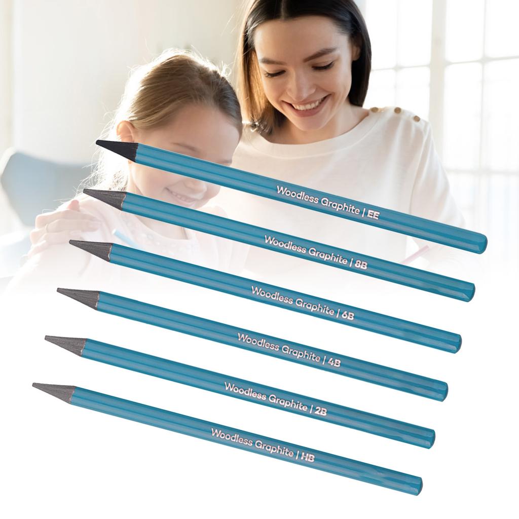 Набор из 6 графитовых карандашей HB 2B 4B 6B 8B EE Профессиональные графитовые карандаши без дерева для рисования