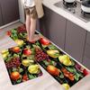 1 шт. кухонный коврик с узором свежих фруктов, мягкий утолщенный кухонный коврик, водонепроницаемый нескользящий маслостойкий напольный коврик, коврик для бега