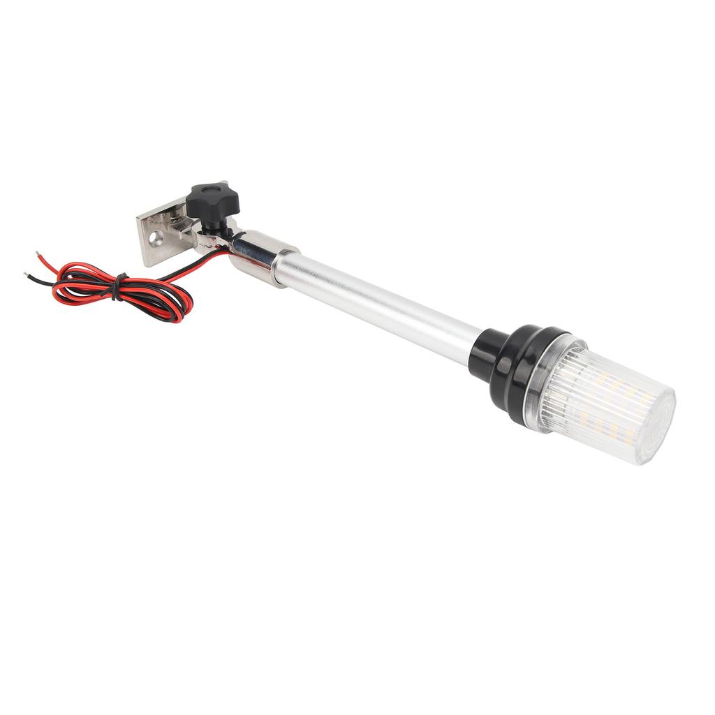 12 Inch LED Fold Down Boat Stern Light 360 Degrees Boat Anchor Light 316 Stainless Steel Base for Fishing Boats Yachts