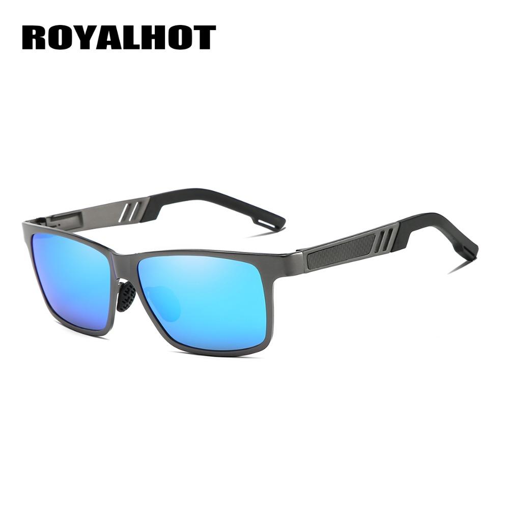 Royalhot Мужские и женские поляризационные солнцезащитные очки в алюминиевой магниевой оправе, солнцезащитные очки для вождения, очки Óculos Masculino Male
