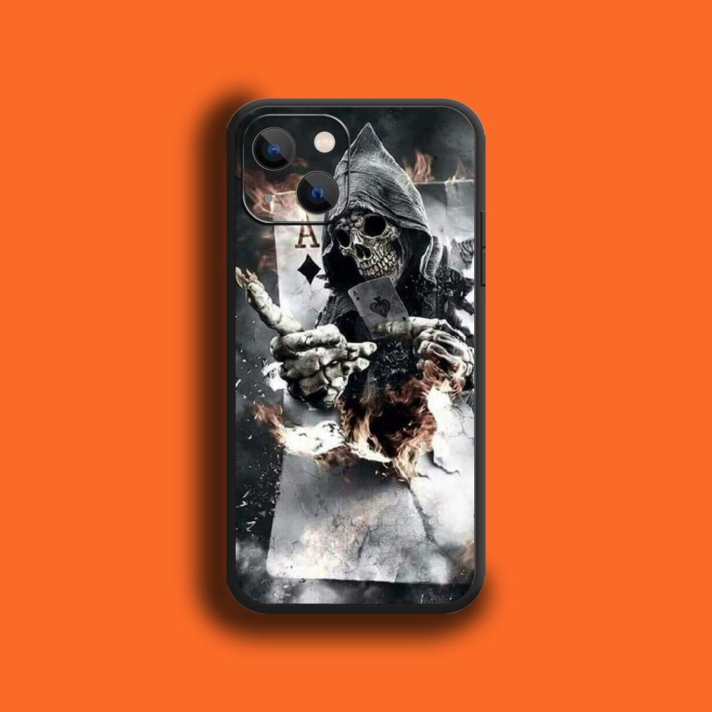 Чехол для телефона с изображением черепа и скелета ужасов для iPhone Samsung Galaxy Redmi Xiaomi Oppo OnePlus Note SA 7 8 9 10 11 12 13 14 20 21 22 23 53 54 Pro Ultra