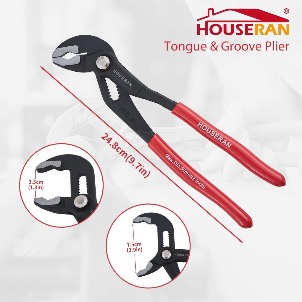 HOUSERAN Water Pump Wrench Faucet Pipe 248mm Pliers, Pliers, Pliers, Pliers,