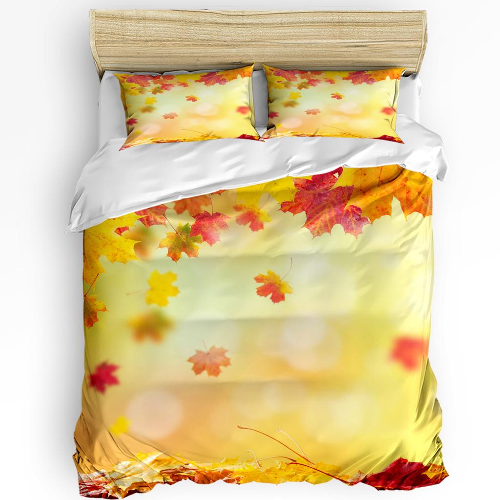 Bee Honey Flower Yellow Printed Comfort Duvet Cover Pillow Case Home Textile Quilt Cover Boy Kid Teen Girl 3pcs Bedding Set
