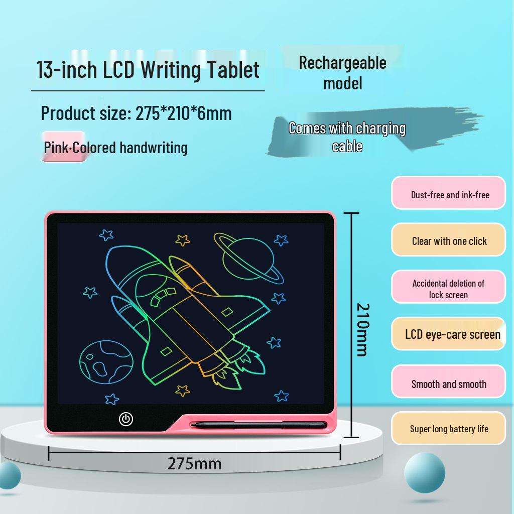 Большая LCD доска для рисования и письма с зарядкой: 13", 16", 20" - Детская доска для рисования и письма