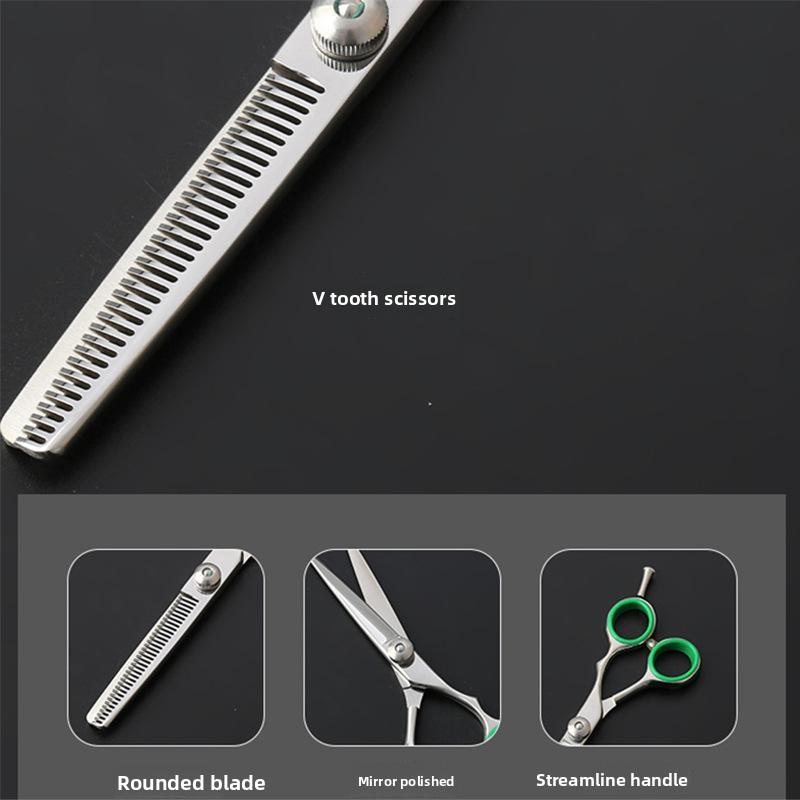 Premium Professional Hair Cutting Scissors Set 440C Steel 5.5 6.0 Inch Straight Thinning Shears Barber