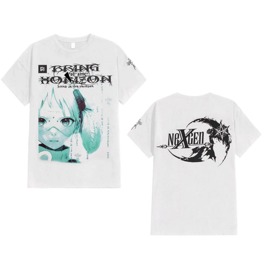 Группа Bring Me The Horizon - Мерч BMTH в стиле аниме нового поколения 2026 Футболка Унисекс Мужская Женская Футболка Мода Фанаты Y2k Футболка